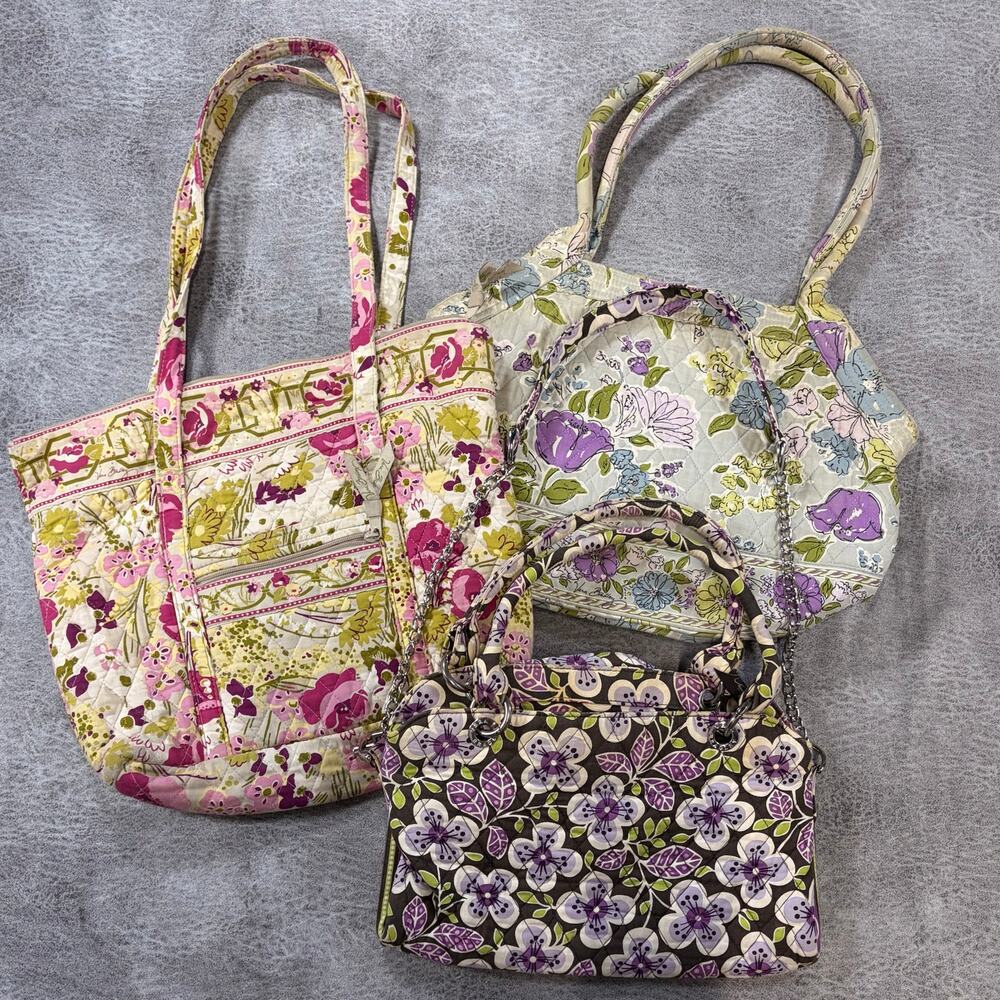 Very Bradley Quilted Bag Bundle of 3